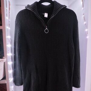 H&M Oversized Sweater Dress Half Zip XS